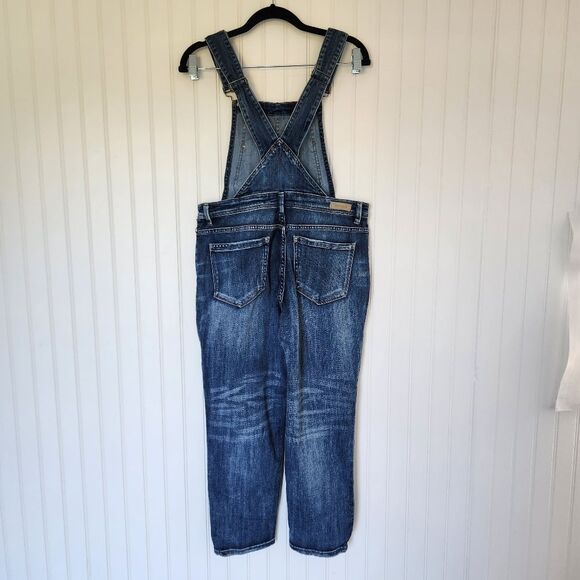 BLANK NYC Essential Dark Wash Denim Overalls size 27 - Picture 5 of 8